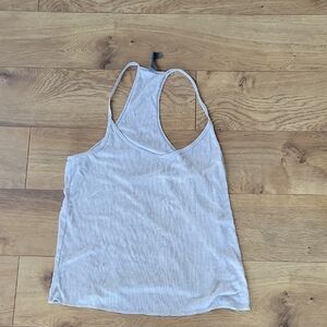Vuori Light Gray Ribbed Tank Top